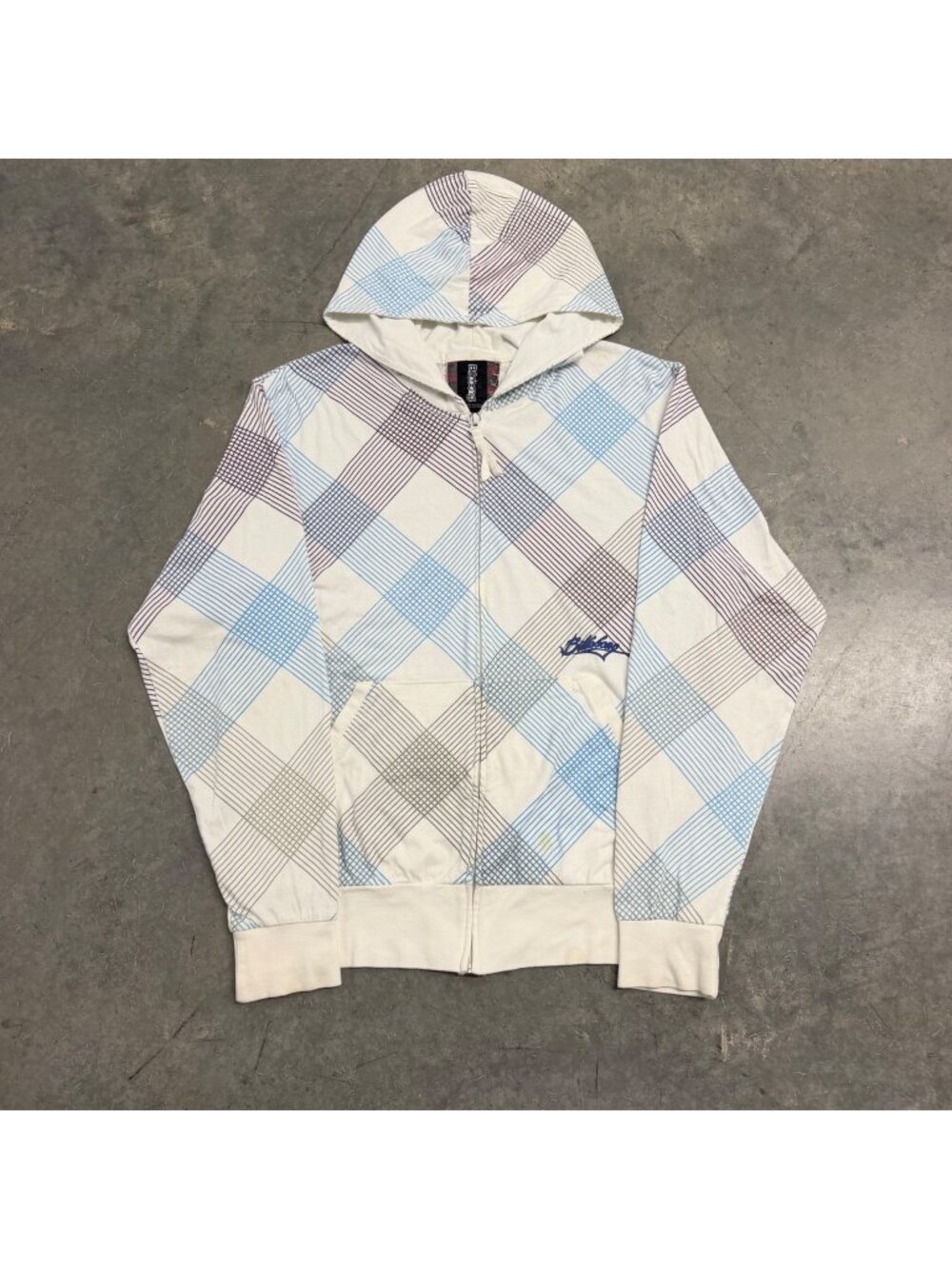 Billabong 2000s Plaid Zip Hoodie